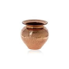 ทองแดงคุณภาพสูงสไตล์อินเดีย Kalash Lota สำหรับเทศกาลและ Puja - Product Image 3