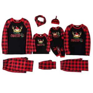 2021 Latest <b>Pyjamas</b> set long sleeves custom design family <b>christmas</b> red <b>pyjamas</b> - Product Image 4