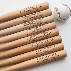 Bates de Béisbol/Sóftbol de Madera de Álamo con Grabado Personalizado para Nombres de Jugadores o Nombres de Empresas - Product Image 4