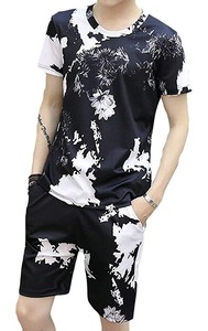 Ensemble d'été à capuche en deux pièces, sur mesure, vêtements décontractés pour hommes, ensemble de jogging en polyester/coton - Product Image 6