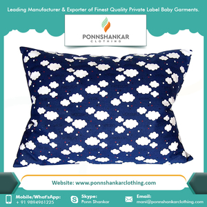 <b>Newborn</b> Clothes Organic Cotton Machine Washable Baby <b>Pillow</b> Cover from India - Product Image 5