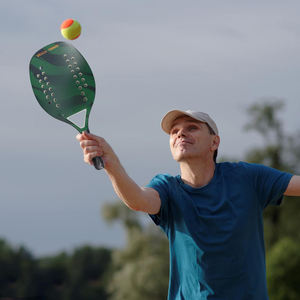 Nueva raqueta de Pádel personalizada con marco de fibra de carbono y agarre de espuma Eva, raqueta de tenis de playa con bolsa de transporte, diseño de bajo precio - Product Image 4