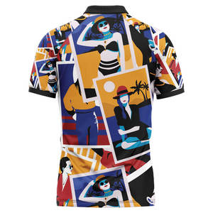 Maillot de golf pour hommes en polyester respirant de haute qualité avec logo personnalisé pour uniformes professionnels - Product Image 5