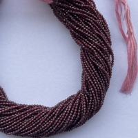 Création de bijoux, perles facettées en grenat rouge naturel de 2 mm et 4 mm, qualité AAA, certifiées IGI, brins de perles semi-précieuses pour la fabrication de bijoux