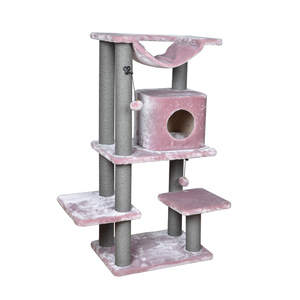 Pohon Kucing Besar Kucing <span class=keywords><strong>Maine</strong></span> <span class=keywords><strong>Coon</strong></span> Kitty Kucing Tiang Gores dengan Rumah dan Tempat Tidur Gantung - Product Image 1