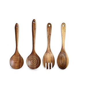 Cuchara de madera de acacia al por mayor para cocinar cuchara de madera para utensilios de cocina cuchara de madera pulida hecha a mano - Product Image 5