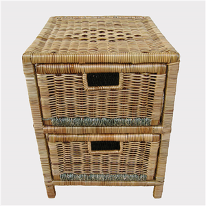 Armoire de rangement en bambou écologique, tiroirs colorés, artisanat, armoire à livres, armoire à dossiers, paniers en osier multifonctionnels, rangement pour jouets - Product Image 1