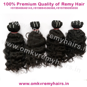 Extensions de cheveux humains Remy indiens vierges naturels Machine bouclée Double trame 100-110g Bundle Cheveux bruts des vendeurs - Product Image 5