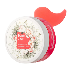 Patchs Hydrogel Yeux FARMSTAY Rose & Céramide - Cosmétique Fabriqué en Corée - Élimine les Cernes, Anti-Rides, Anti-Âge à l'Algues Marines - Product Image 2
