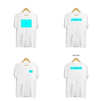 Nouveau design T-shirts de sécurité à haute visibilité en tissu tissé à carreaux, manches courtes, col rond, blanc, bleu, gris, 100% coton, teint en fil, coupe ajustée