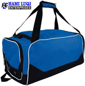 Bolsa de lona deportiva para gimnasio unisex al por mayor con bolsillo para zapatos laterales forro de poliéster de nailon cierre de cremallera para equipaje de mano al aire libre - Product Image 5