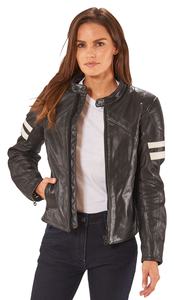 Nuevo diseño de prendas de vestir exteriores de otoño para mujer, chaqueta de piel sintética de Pu, abrigos cortos de manga larga para mujer, chaqueta de tela de memoria estándar - Product Image 2