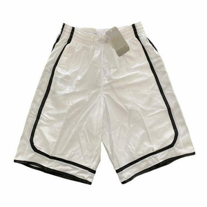 Short rétro du basket-ball personnalisé pour hommes, culotte d'été OEM de Style classique, de couleur blanche unie pour les vêtements d'équipe - Product Image 1