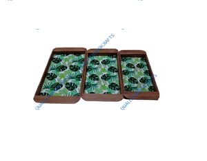 Bandeja de madera de tamaño personalizado para servir estrellas con incrustaciones de perlas madre para hoteles, restaurantes, utensilios de cocina para el hogar, bandeja de comida al por mayor - Product Image 2