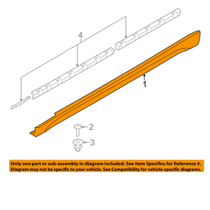 51772990169 OEM 51772990170 coperchio del davanzale della portiera per BMW X1 2013-2015 - Product Image 5