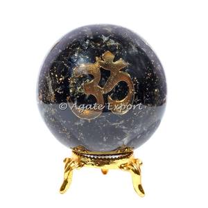 Nueva llegada forma de calabaza orgonita de lujo esfera tallada cristal cuarzo amatista Feng Shui y amor estilo grabado patrón de orgón - Product Image 5