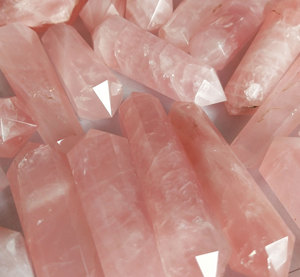 Cuenco de Cuarzo Rosa, Piedra Preciosa Natural, Piedra Curativa, Pirámide de Doble Punta, Cristal de Chakra, Proveedor Mayorista, Artículo de Regalo - Product Image 4