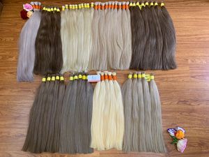 Extension de cheveux vietnamiens couleur blonde cheveux humains vierges en vrac couleur top qualité avec des fournisseurs en gros - Product Image 4