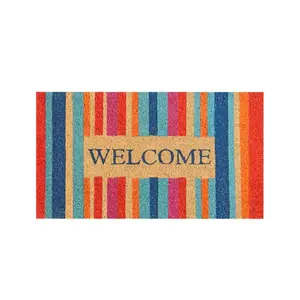 PVC Coir mats used in homes Office industries Hotel Entrance Usage Printed Doormat Mats for Front Door