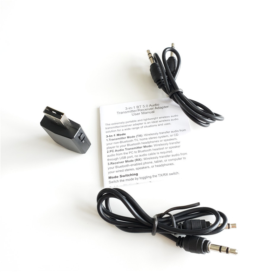 Bluetooth 5.0 Transmitter Receiver 3-in-1, Portable Wireless Audio