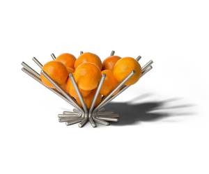 Bol à fruits en acier inoxydable de luxe, design personnalisé, bol à noix fait à la main, fabriqué en Inde - Product Image 2