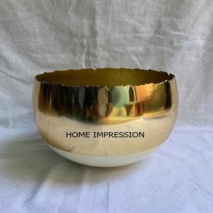 Pots de fleurs et jardinière de jardin en métal antique rond martelé en argent brillant le plus demandé à un prix raisonnable d'Inde - Product Image 3