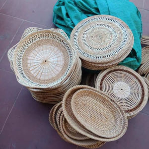 Napperon ovale tissé à la main en fibres végétales de rotin écologique napperon prix du fabricant artisanat fabriqué au Vietnam - Product Image 6