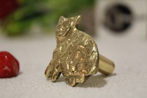 Bouton de panneau en laiton pur de conception de forme d'éléphant dans le dernier style - Product Image 4