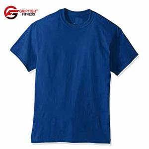 เสื้อยืดแขนสั้นเข้ารูปแขนสั้นผ้าคอตตอนผสมสามส่วนของผู้ชายผ้าคอตตอนรอยัลบลู50/50 - Product Image 6