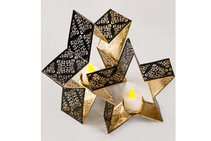 Star T Light Votive Holder Gold Plated <b>Tea</b> Light Candle Holder <b>Stand</b> for Home Tealight Candles Holder for Table Wedding - Product Image 2