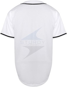Maillot de baseball boutonné Hipster Hip Hop pour homme Maillot vierge à manches courtes en blanc Noir Sportswear Softball Tailles S-3XL - Product Image 3
