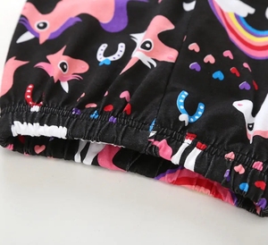 Girls Suit Clothing Claus Short Sleeve O-Neck <b>Rainbow</b> Unicorn Shirt Trouser 100% Cotton for 2Y-9Y Collection From Bangladesh - Product Image 6