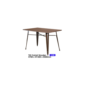 Mesa Multiusos Moderna T22 de la Marca BIS con Base de Hierro Sólido y Tablero de Madera en Varios Colores, Desmontable, Ahorra Espacio, 22.2 kg - Product Image 1
