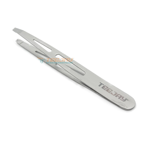 Pinza para Cejas de Acero Inoxidable TEEJAY, la Más Vendida, con Agarre Ergonómico, Punta Recta y Fina, Ideal para Cejas - Product Image 1