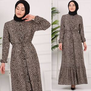 Nouvelle saison ethnique femmes robe à motifs ensemble turc islamique vêtements Abaya caftan dubaï arabe musulman islamique mode adultes - Product Image 2