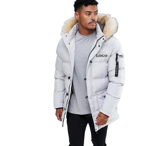 Veste Doudoune Homme Légère de Haute Qualité Coupe-Vent à Bulles Style Safari Nouvelle Condition Tissu Denim Tissé Polaire Hiver - Product Image 1