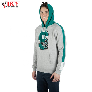 เสื้อมีฮู้ดผ้ากำมะหยี่ปักลายแบบสวมหัว,อักษร Chenille จากฝรั่งเศส - Product Image 2