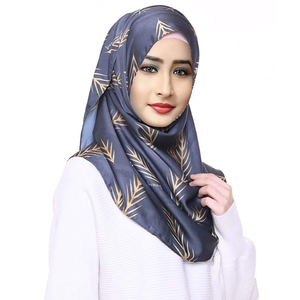 Autumn And Winter Plain Weave Polyester SoSatin Solid Color Muslim Hijab <b>Scarf</b> <b>Women</b> - Product Image 6