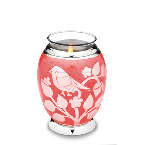 Lampe à thé de luxe bleu et argent, joli design, couleur rouge et argent (Nickel), veilleuse pour anniversaire d'enfant, animaux de compagnie ou thérapie humaine - Product Image 5