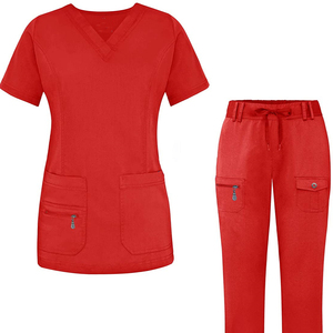 Uniformes d'infirmière en Spandex de nouveau Style d'été de haute qualité Costumes de gommage confortables à col en V conçus en soie pour les gommages hospitaliers - Product Image 6