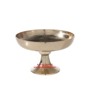 Florero de Metal con pedestal dorado para mesa, florero de lujo antiguo para decoración de bodas - Product Image 1