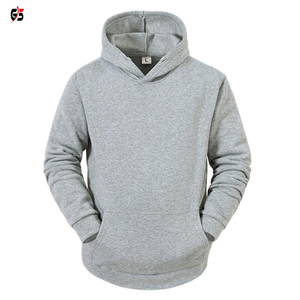 Chándales de algodón 100% para hombre, jersey de lana liso, colores sólidos, ajustados, con logotipo personalizado impreso, OEM - Product Image 5