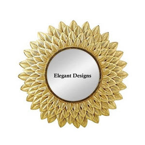 Espejo de pared indio hecho a mano para el hogar más vendido, calidad superior con diseño de lujo chapado en oro por fabricante-proveedor - Product Image 1