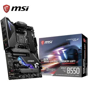 MSI MPG B550 게임용 탄소 WIFI AM4 AMD B550 ATX 게임용 마더 보드 지원 AM4 소켓 3rd Gen AMD Ryzen 프로세서