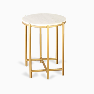 Levin New Marble Top Metal Side <b>Table</b> Room <b>Modern</b> <b>Round</b> Made in India Top All Office Home Room Restaurant Super Market 2022 Best - Product Image 1