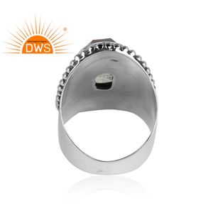 Anillo de plata de primera ley y topacio Natural para mujer, sortija, plata esterlina 925, piedra Natural, estilo bohemio - Product Image 3
