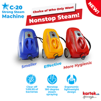 CLEANVAC C-20 Nouvelle machine de nettoyage à la vapeur électrique manuelle à moteur certifiée CE, fonction de stérilisation/désinfection, petite taille