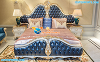 Cama Tapizada de Madera de Teca Moderna Romántica en Color Blanco Marfil, Tamaño Completo, 4 Cajones, Altura Ajustable, Plegable, Muy Popular