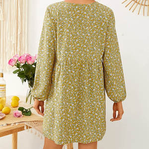 Minivestido occidental de punto con cuello cuadrado para mujer, venta al por mayor de fábrica, Verano - Product Image 5