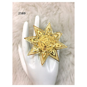 Conjuntos de diseño de anillo de moda de oro exclusivo de África occidental para fiesta de compromiso de boda o aniversario-Anillos de alianzas de boda - Product Image 1